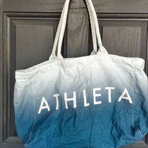 Athleta Blue and White Gradient Tote